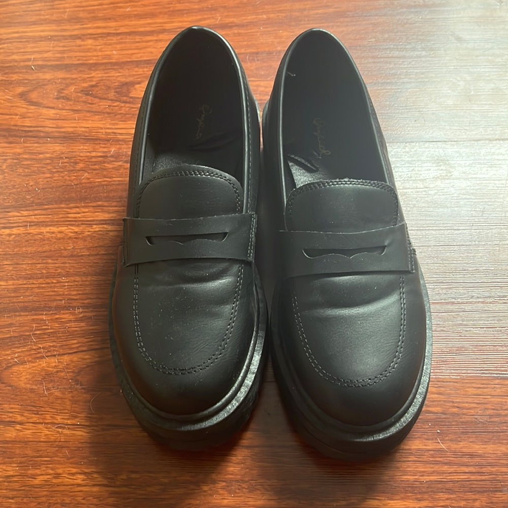 Black Platform Loafers